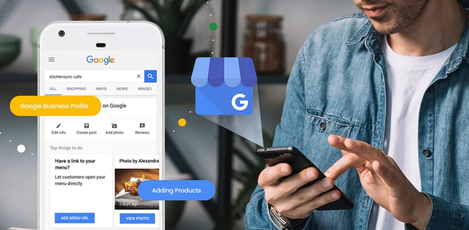 Busca de empresa no Google exibindo Perfil da Empresa otimizado e completo